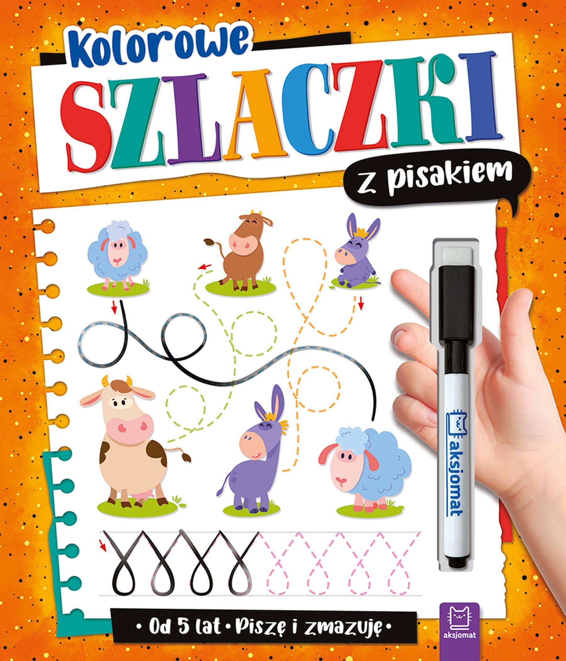 Kolorowe szlaczki z pisakiem Piszę i zmazuję od 5 lat