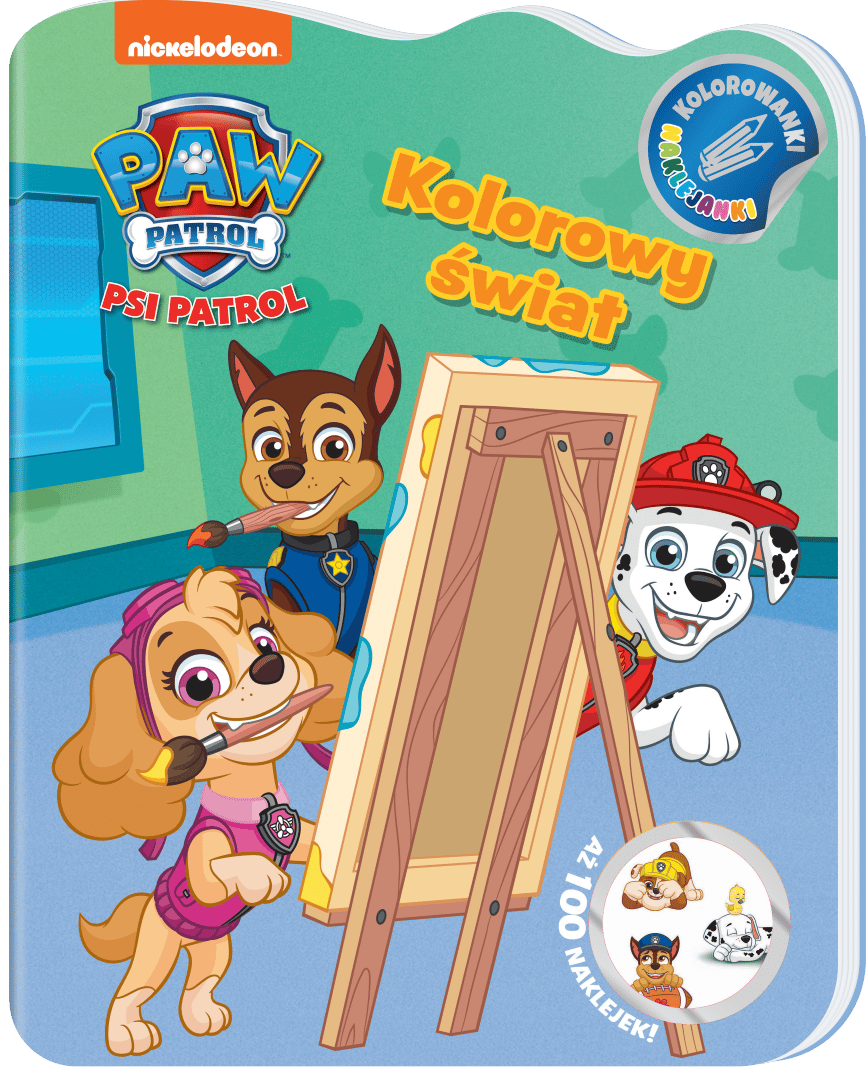 Kolorowy świat. Psi Patrol. Kolorowanki naklejanki