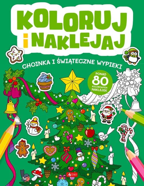 Koloruj i naklejaj Choinka i Świąteczne wypieki