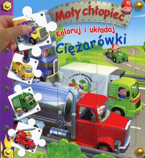 Koloruj i układaj Ciężarówki Mały chłopiec