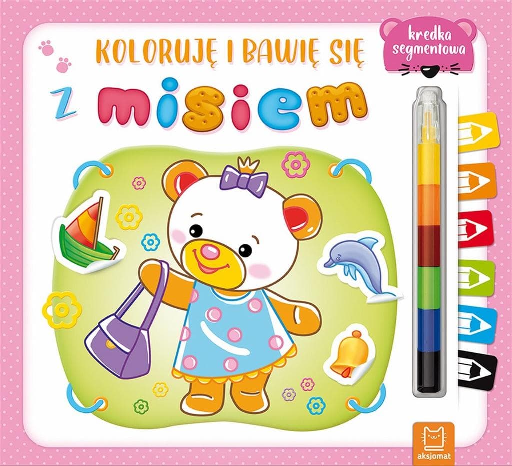 Koloruję i bawię się z misiem + kredka segmentowa