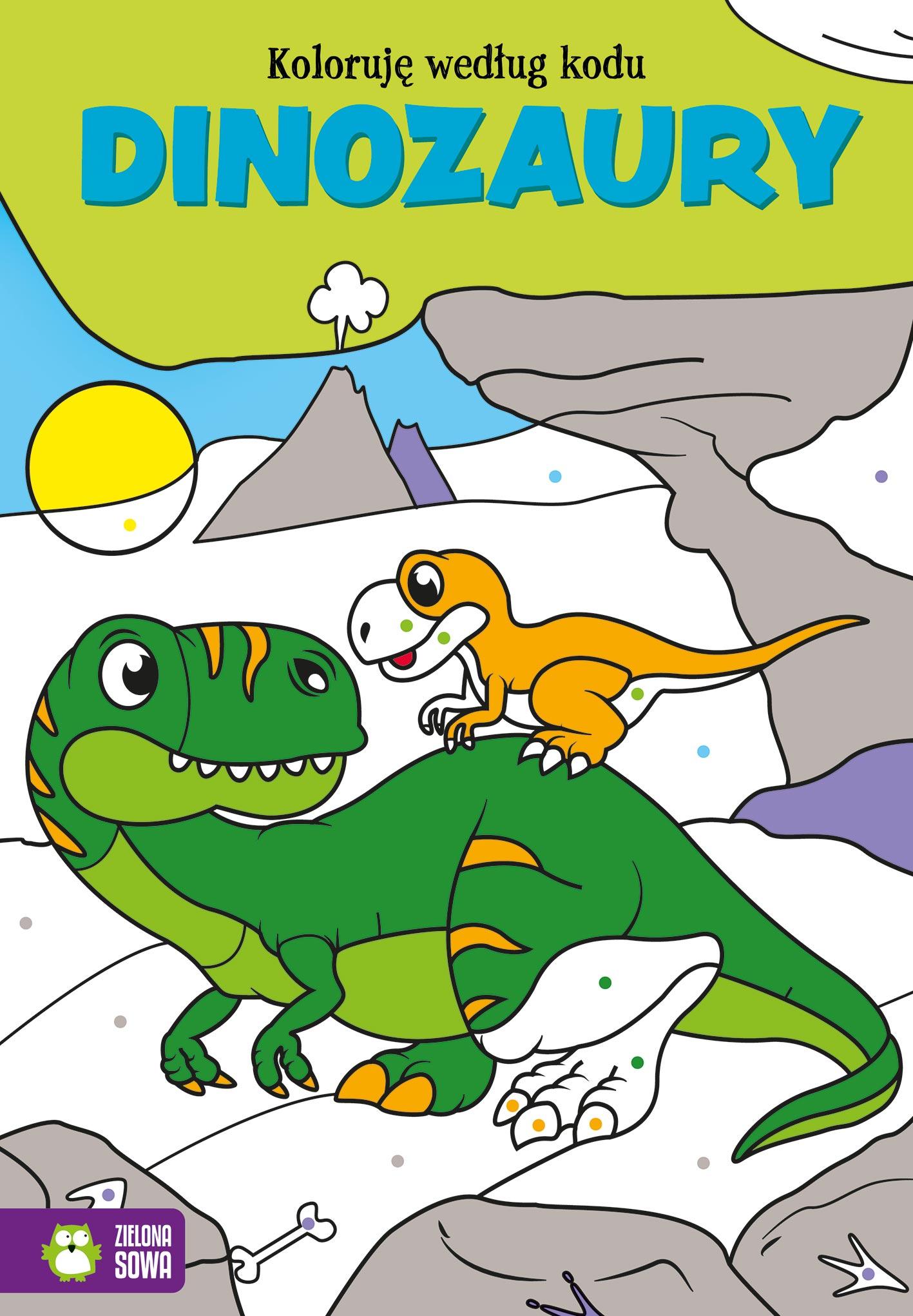 Koloruję według kodu Dinozaury