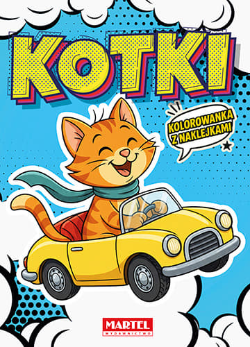 Kotki. Kolorowanka komiksowa z naklejkami