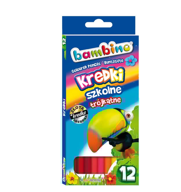 Kredki Bambino 12/18cm. trójk.