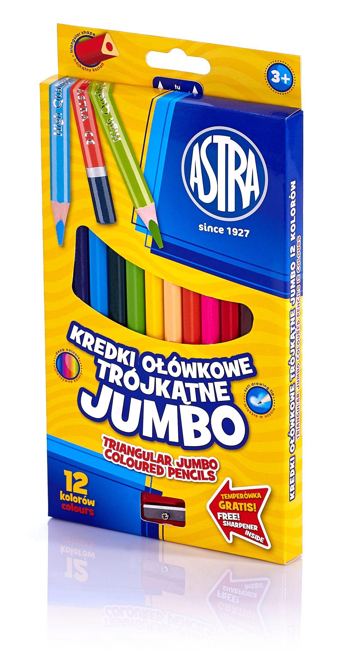 Kredki ołówkowe jumbo trójkątne
