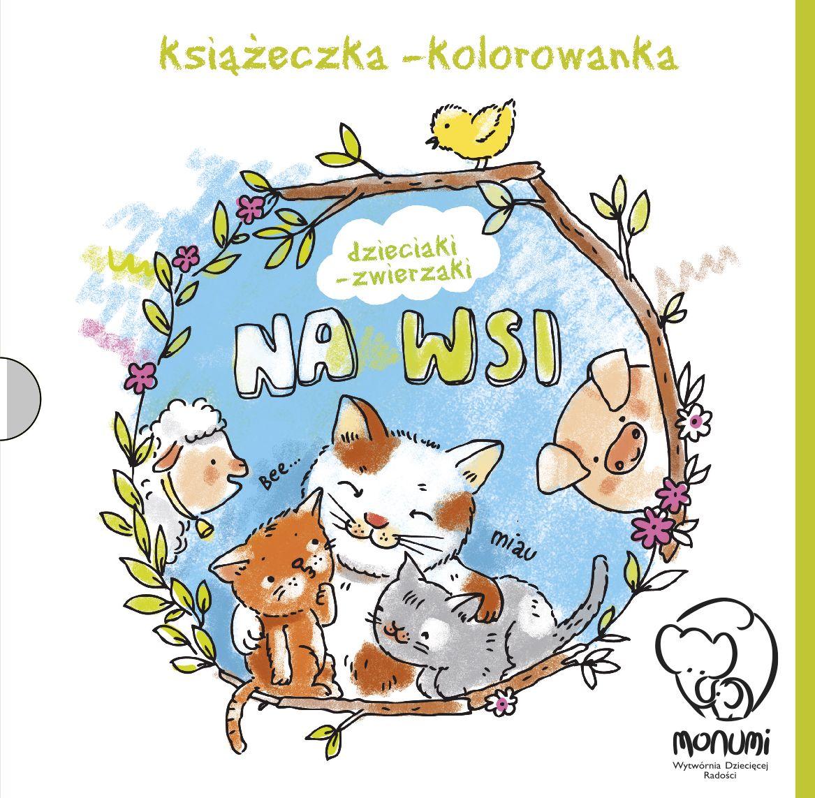 Książeczka kolorowanka dzieciaki zwierzaki na wsi