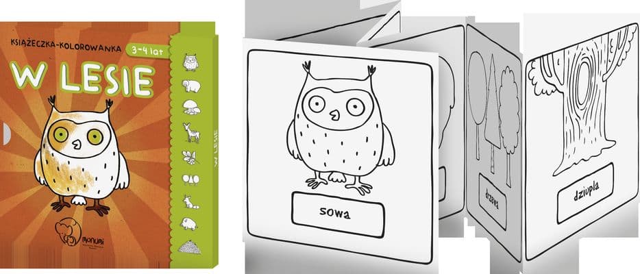 Książeczka kolorowanka w lesie
