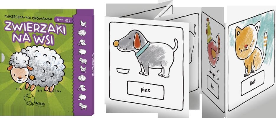 Książeczka kolorowanka zwierzaki na wsi