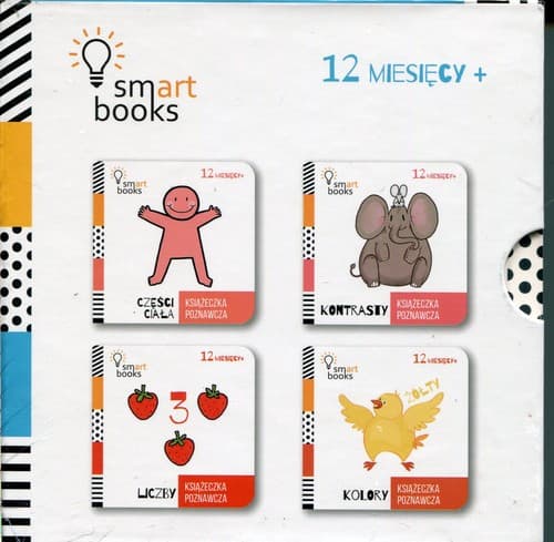Książeczka poznawcza Części ciała / Kontrasty / Liczby / Kolory Pakiet