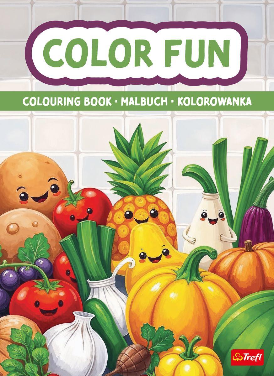 Książka aktywizująca Owoce i warzywa kolorowanka