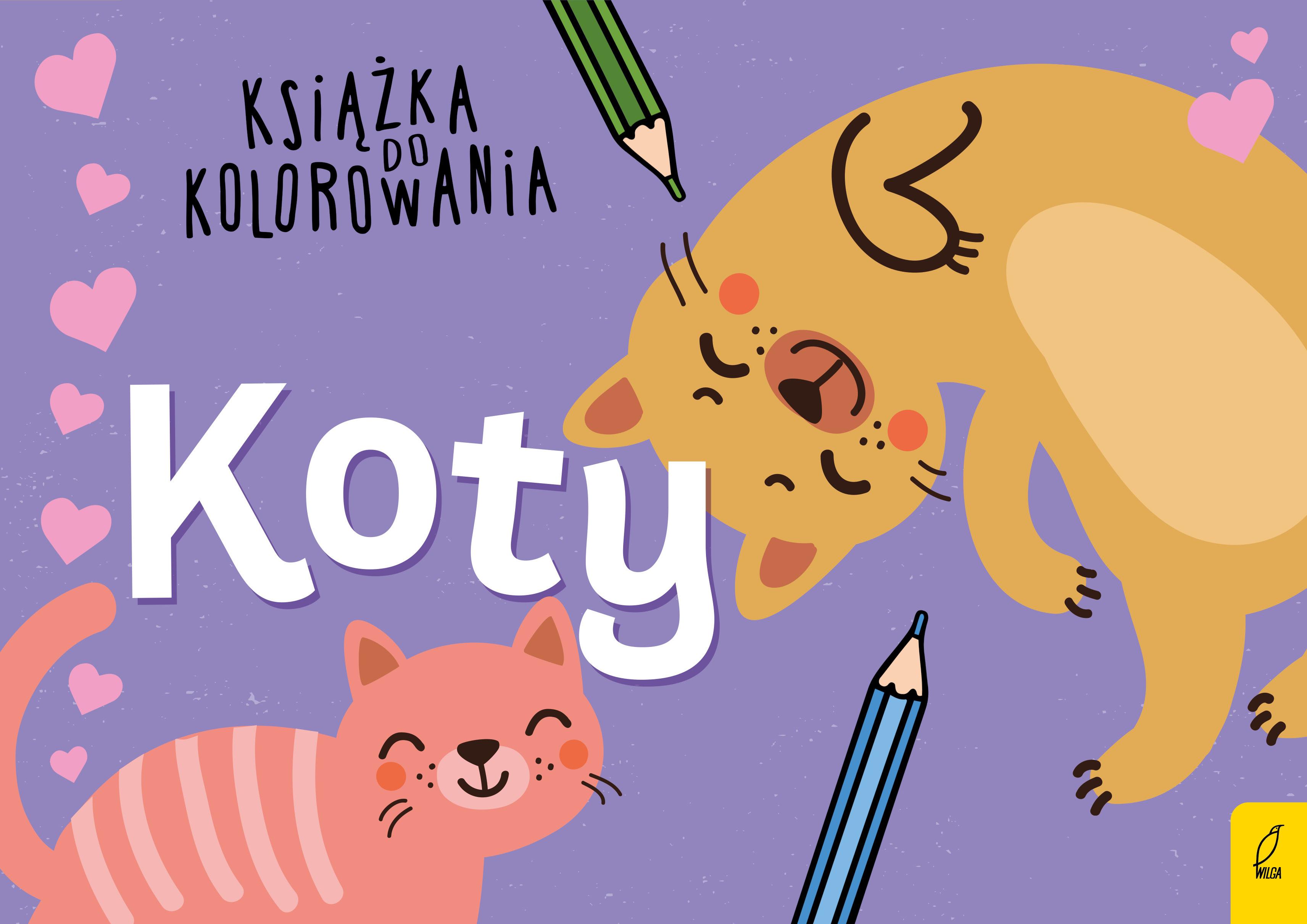 Książka do kolorowania Koty