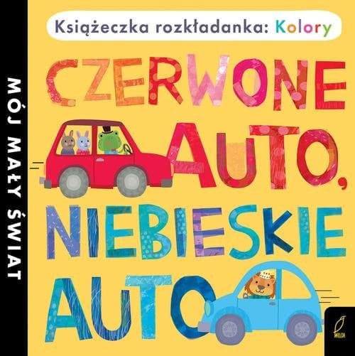 Książka rozkładanka Kolory: Czerwone auto niebieskie auto