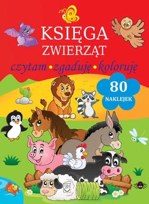 Księga zwierząt Czytam, zgaduję, koloruję