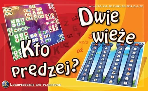 Kto prędzej? Dwie wieże Logopedyczne gry planszowe