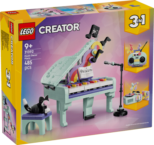 LEGO Creator 3w1 Dekoracyjny Fortepian z kotem 31392