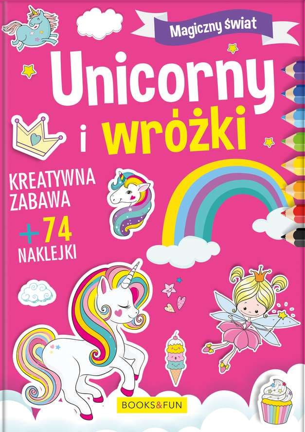 Magiczny Świat Unicorny i Wróżki   74 naklejki 