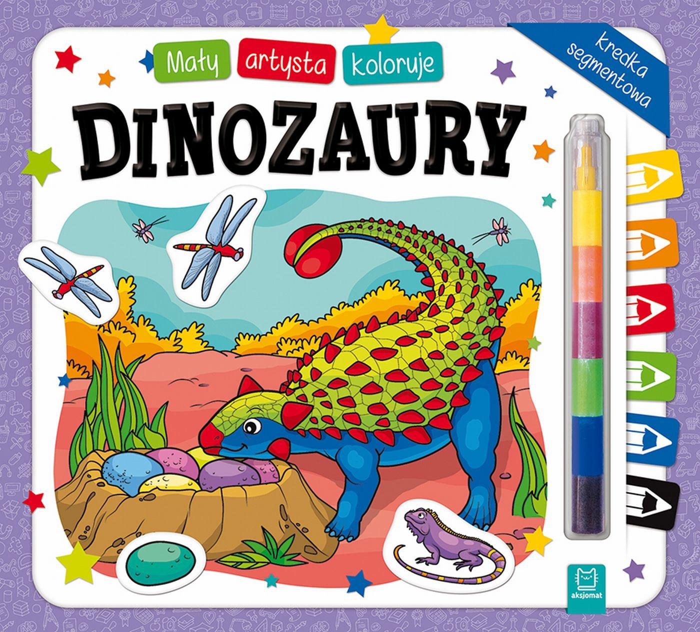 Mały artysta koloruje dinozaury + kredka segmentowa