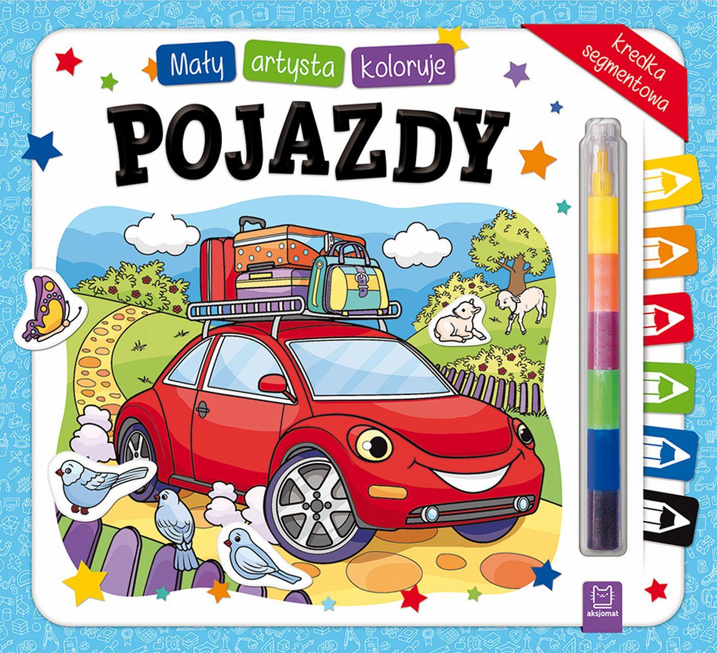 Mały artysta koloruje pojazdy + kredka segmentowa