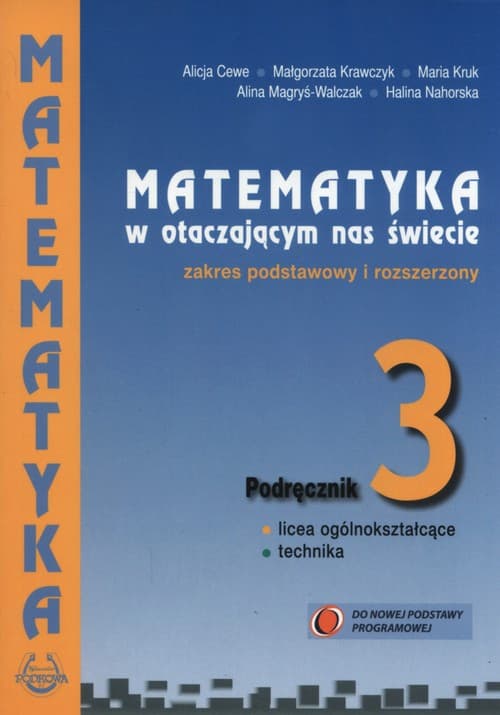 Matematyka w otaczającym nas świecie 3 Podręcznik zakres podstawowy i rozszerzony Szkoły ponadgimnazjalne