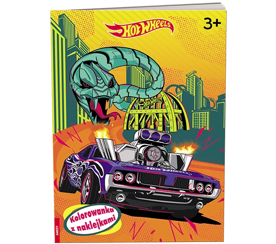 Mattel Hot Wheels. Kolorowanka z naklejkami
