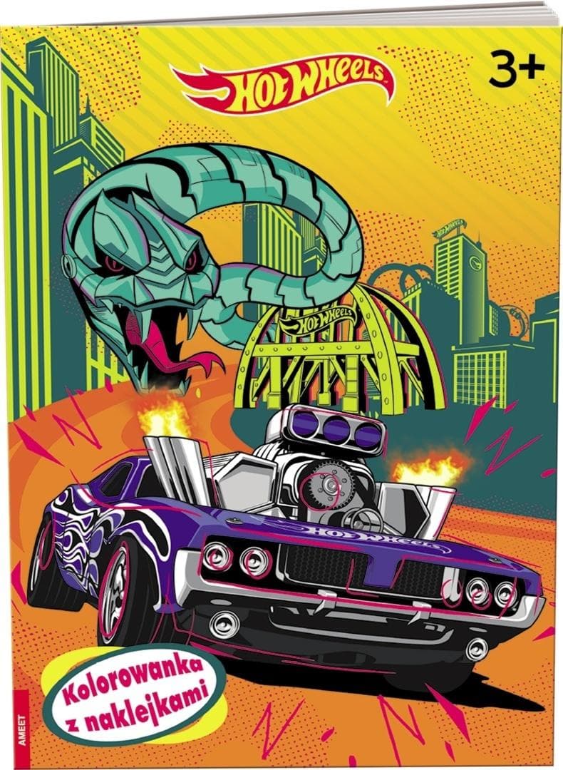 Mattel Hot Wheels. Kolorowanka z naklejkami