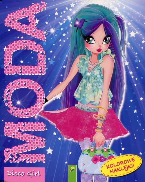 Moda Disco Girl Kolorowe naklejki