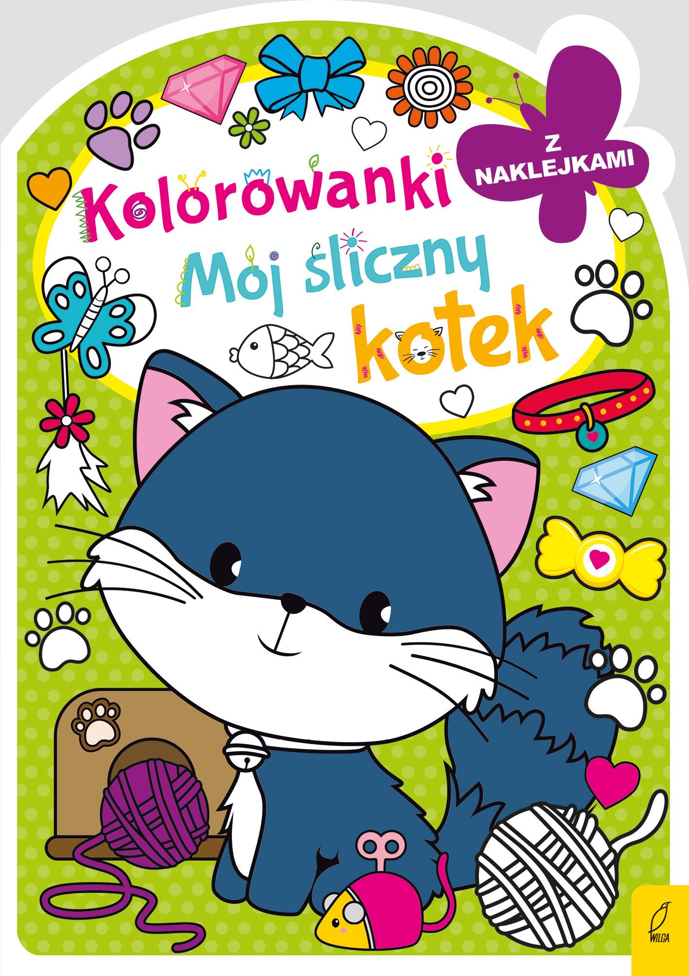 Mój śliczny kotek. Kolorowanka z wykrojnikiem