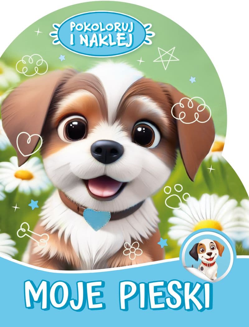 Moje pieski. Pokoloruj i naklej