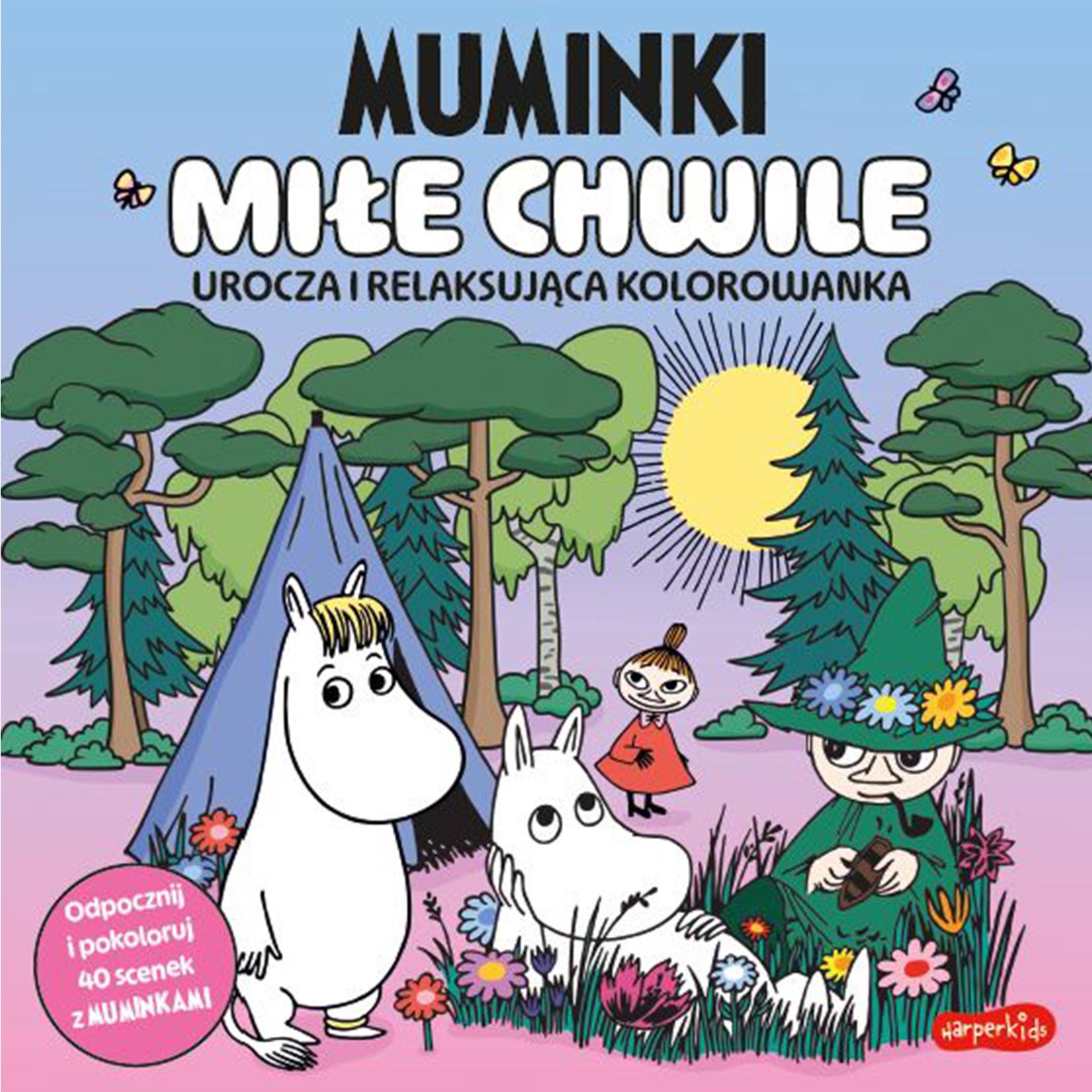 Muminki. Miłe chwile. Urocza i relaksująca kolorowanka