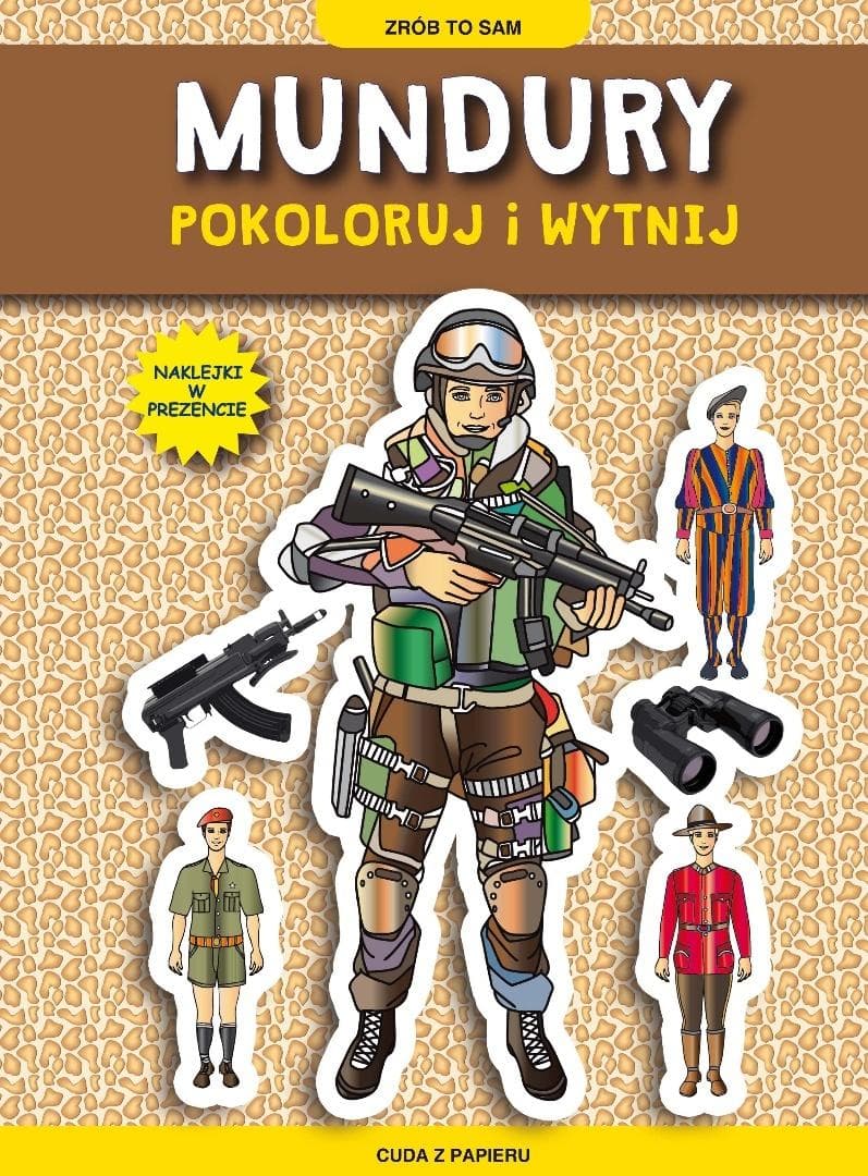 Mundury Pokoloruj i wytnij Cuda z papieru