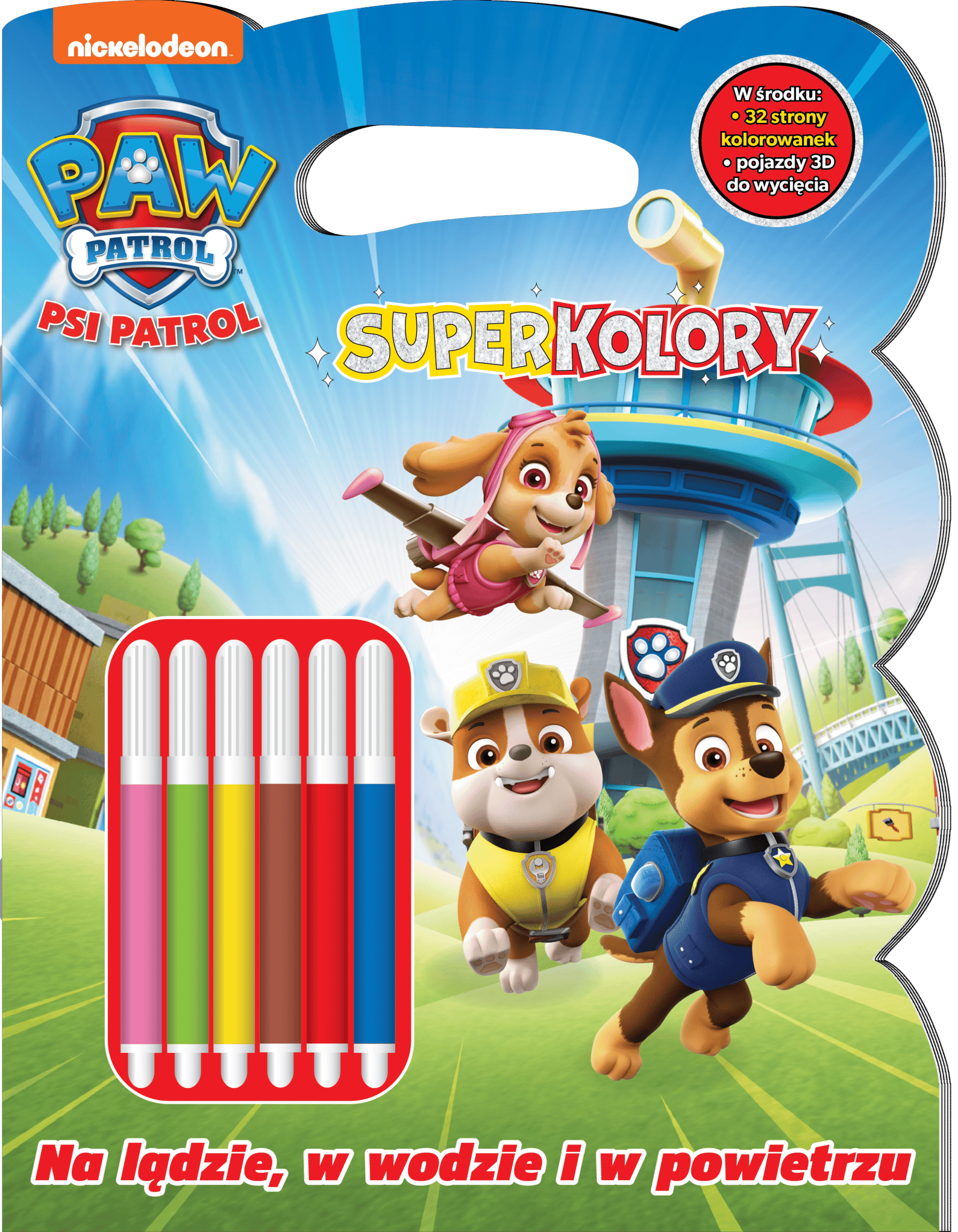 Na lądzie, w wodzie i w powietrzu. Psi Patrol. SuperKolory