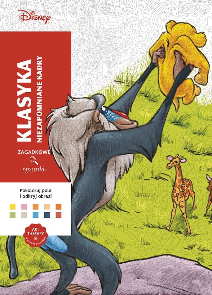 Niezapomniane kadry. Disney. Klasyka. Zagadkowe rysunki. Kolorowanka antystresowa. Art therapy