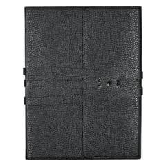 Notatnik wiązany ze sztucznej skóry czarny