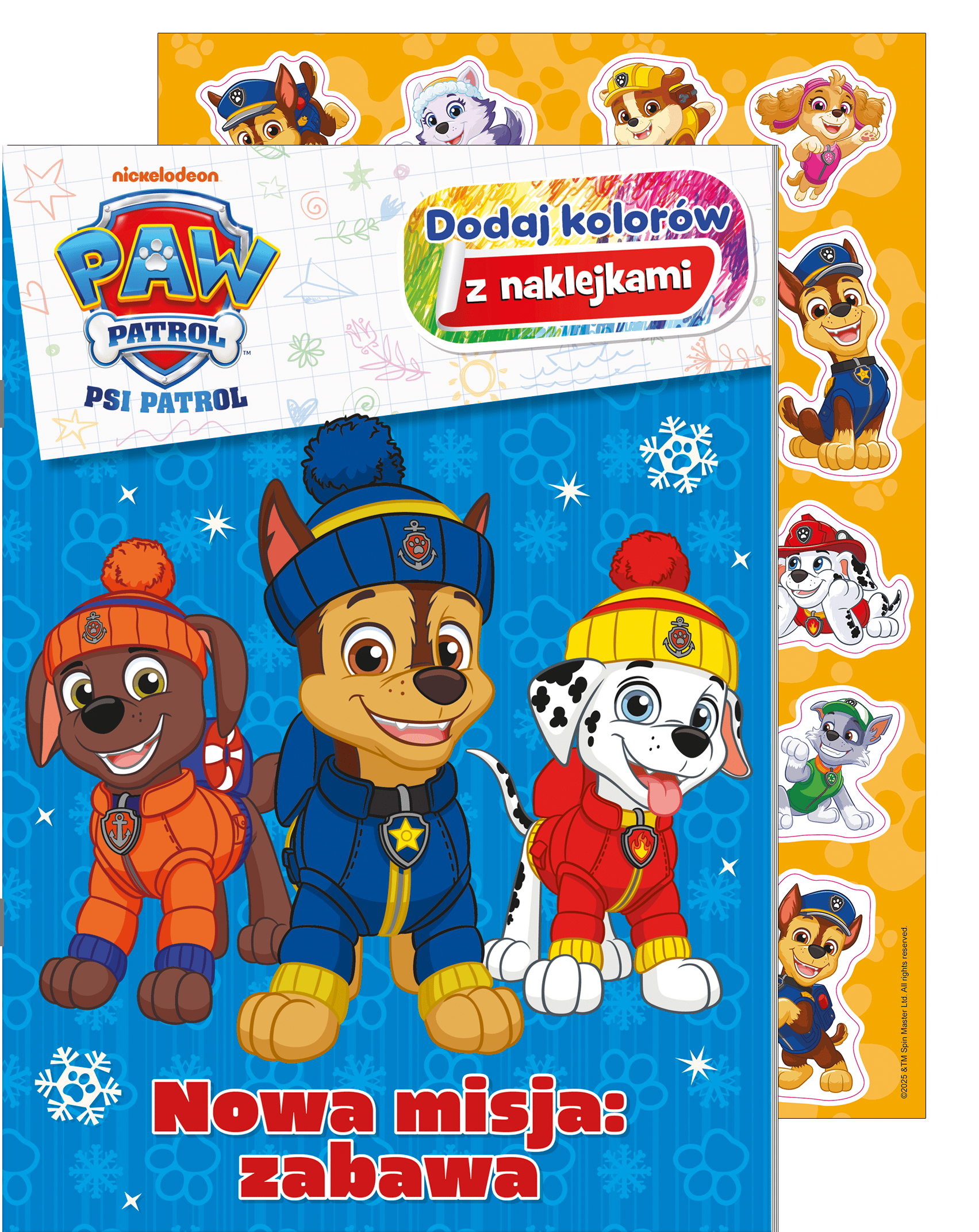 Nowa misja: zabawa. Psi Patrol. Dodaj Kolorów z naklejkami