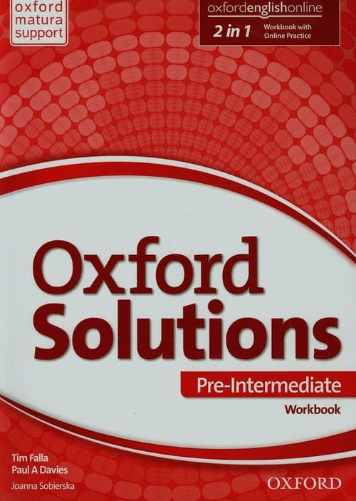 Oxford Solutions Pre-Intermediate Ćwiczenia Szkoła ponadgimnazjalna