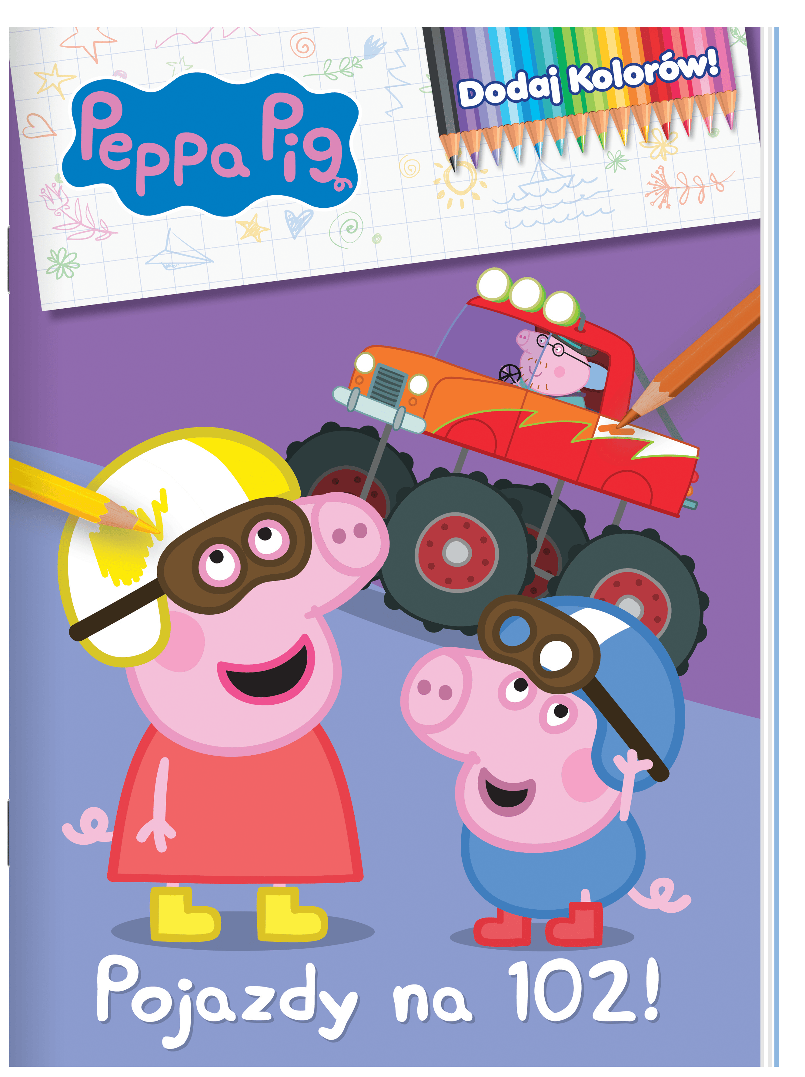 Peppa Pig Dodaj kolorów Pojazdy na 102!