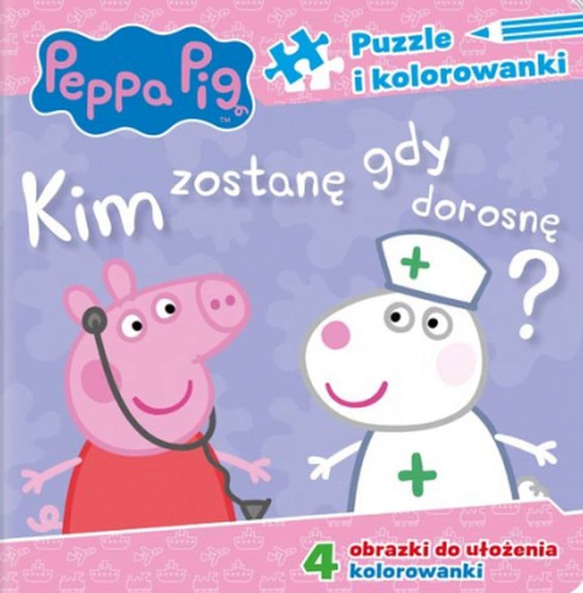 Peppa Pig Puzzle i kolorowanki Kim zostanę, gdy dorosnę?