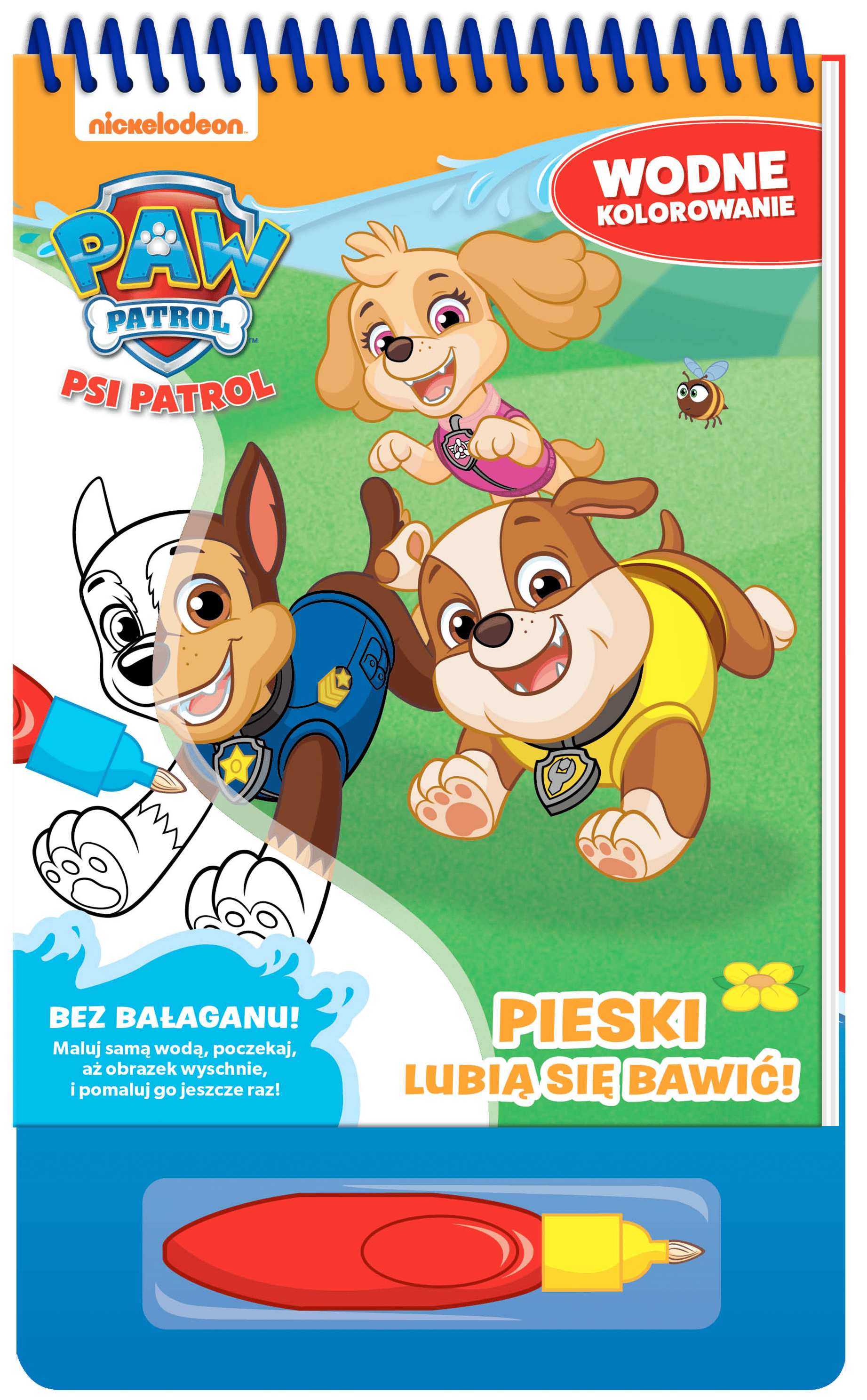 Pieski kochają sport! Psi Patrol. Wodne kolorowanie