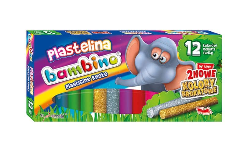 Plastelina 12 kolorów Bambino