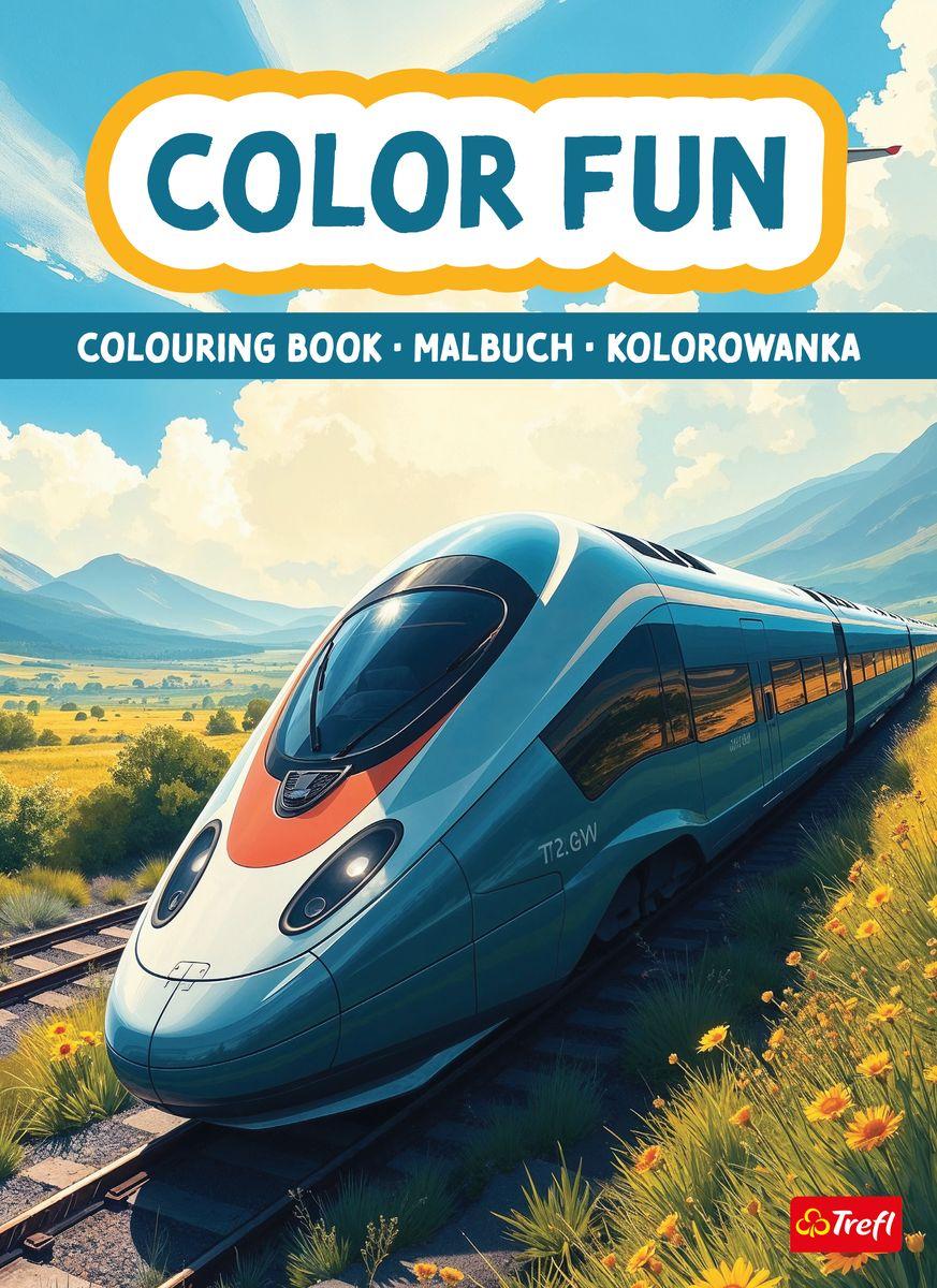 Pociągi i samoloty. Kolorowanka. Malbuch. Colouring book