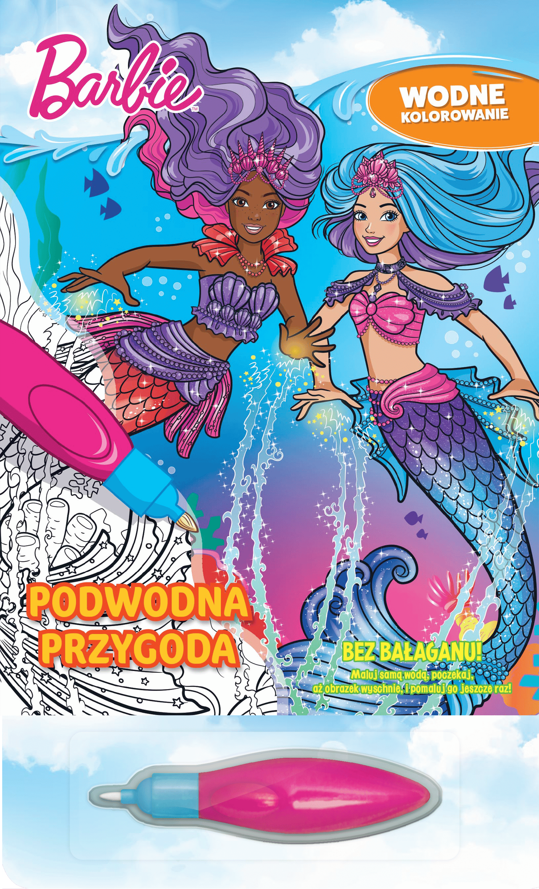 Podwodna przygoda. Barbie. Wodne kolorowanie