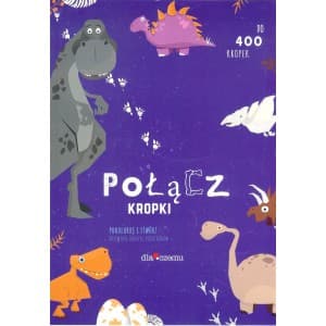 Połącz kropki Dinozaury Pokoloruj i stwórz niezwykłe obrazki dinozaurów. Do 400 kropek