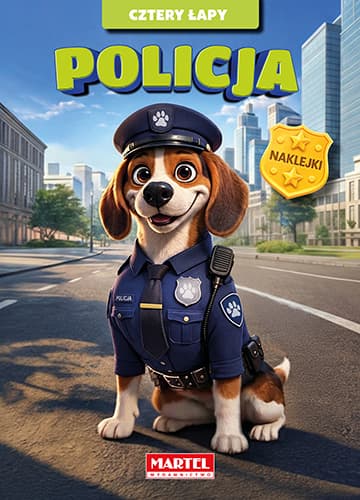 Policja. Cztery łapy. Kolorowanka z naklejkami