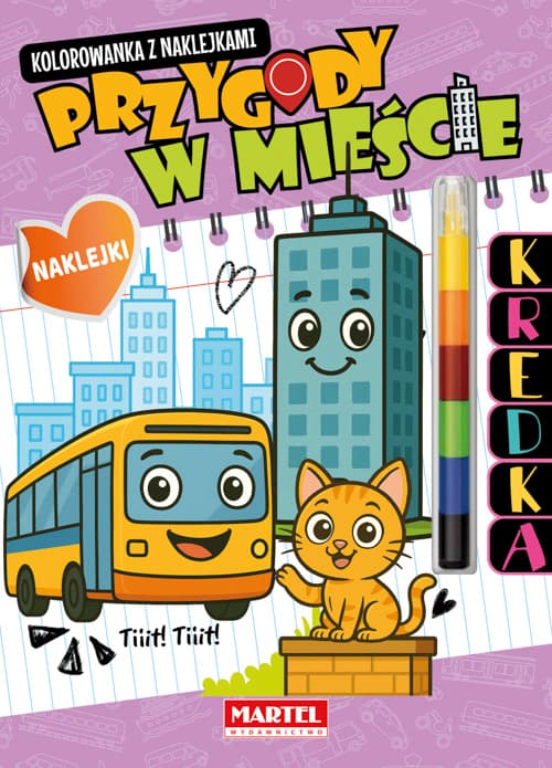 Przygody w mieście. Kolorowanka z naklejkami (modułowa kredka)