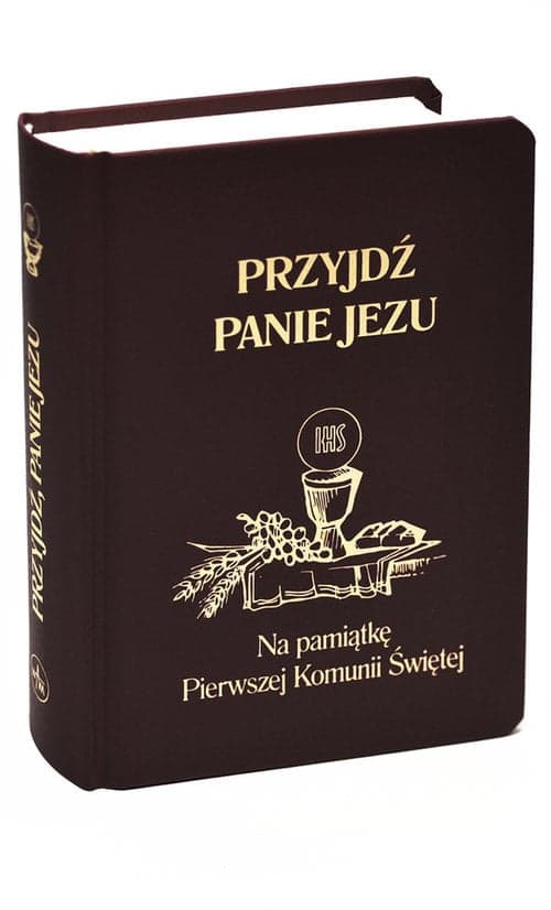 Przyjdź Panie Jezu kolor czarny Na pamiątkę Pierwszej Komunii Świętej