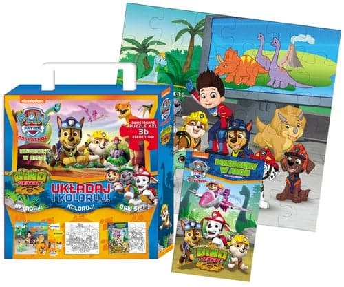 Psi Patrol Układanka - Kolorowanka Dzielna drużyna.