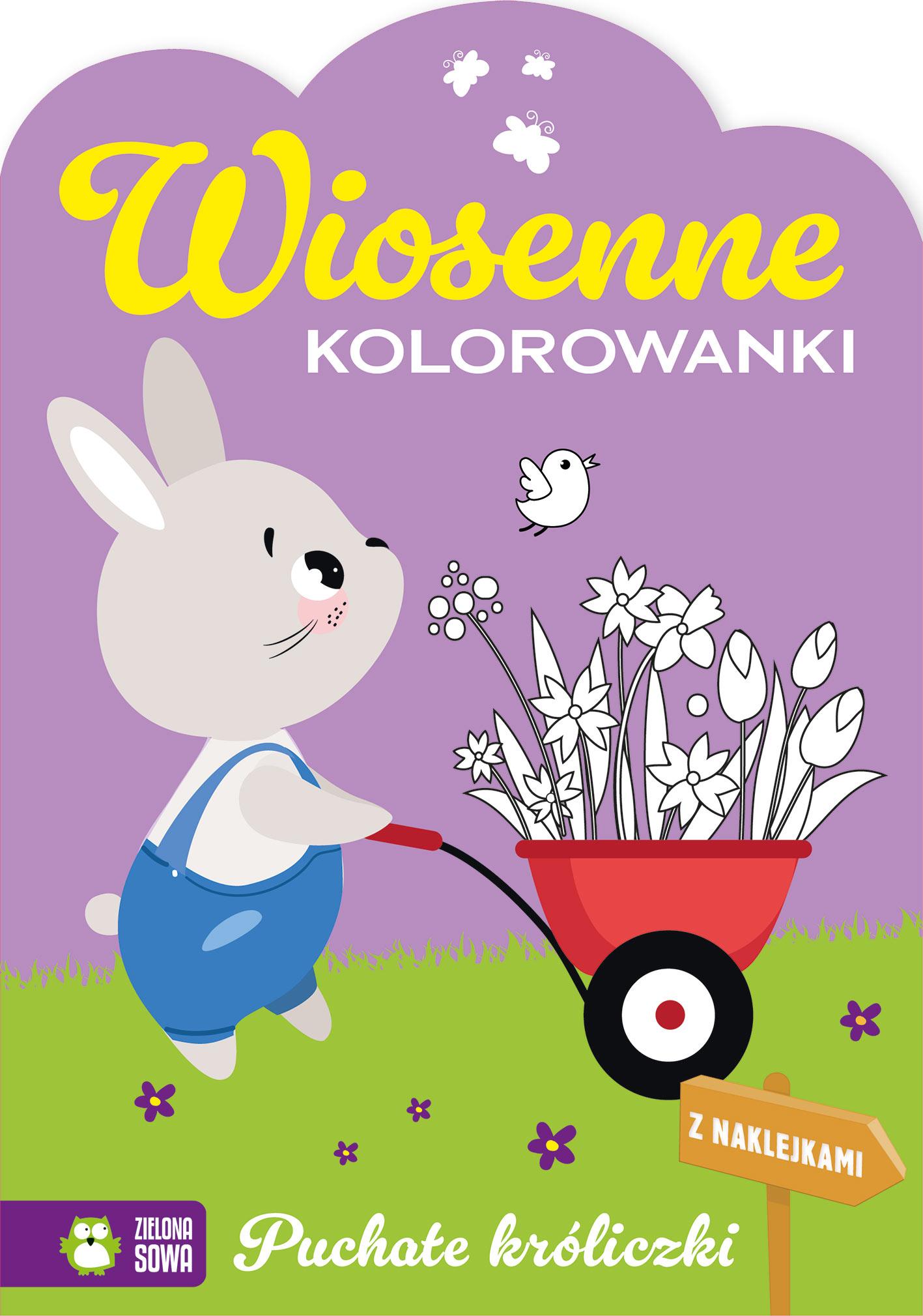 Puchate króliczki. Wiosenne kolorowanki