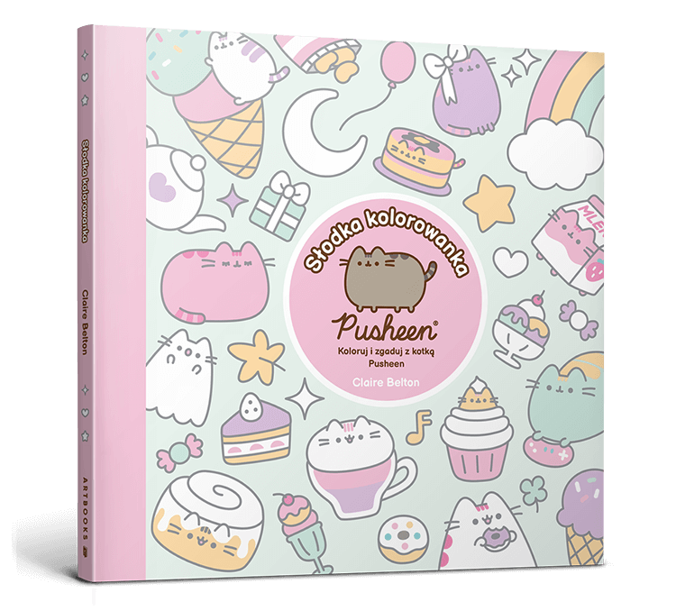 Pusheen Słodka kolorowanka Koloruj i zgaduj z kotką Pusheen