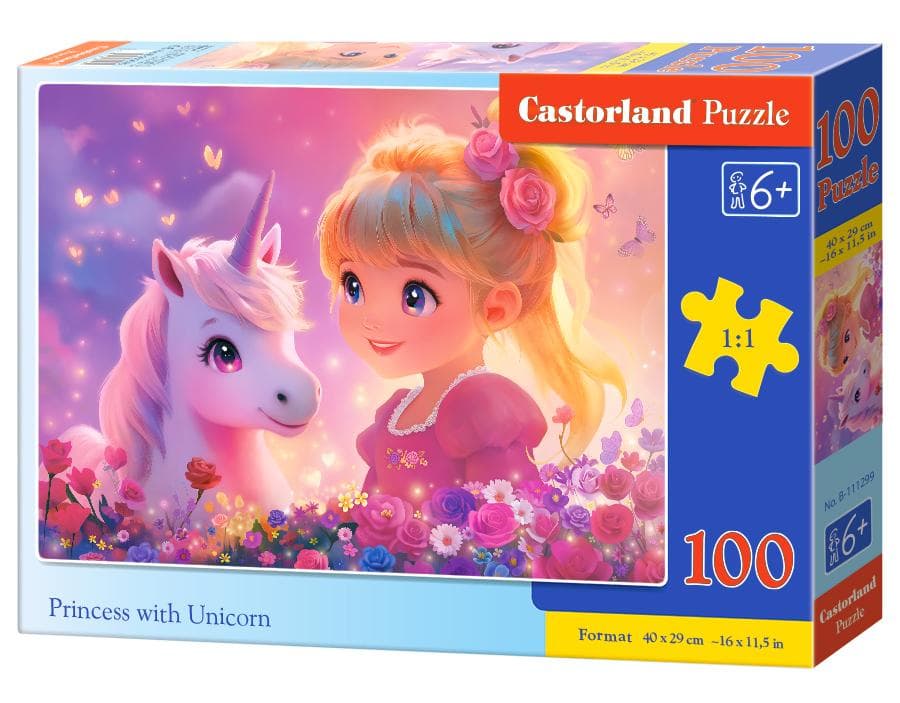 Puzzle 100 Princess with Unicorn B-111299