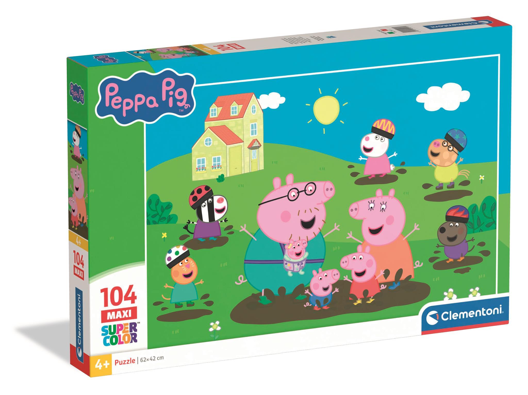 Puzzle 104 Maxi Super kolor Peppa Pig 25017